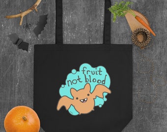 Vegan Fruit Bat Eco Tote Bag