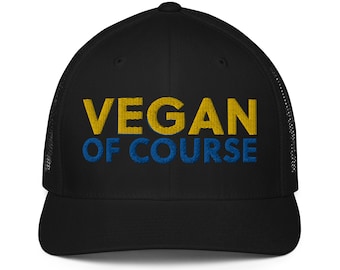 VEGAN OF COURSE Closed-back trucker cap