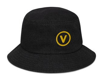 V is for Vegan Denim bucket hat