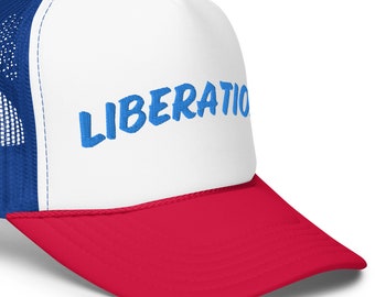 Animal Liberation Foam trucker hat for vegan activists