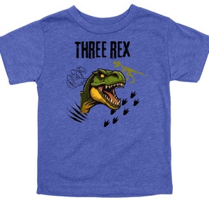 Three Rex Boys Birthday Shirt
