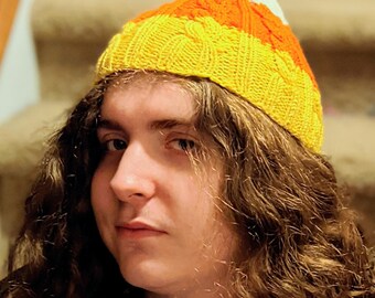Hand-Knit Wool Machine Washable Cabled Beanie - “Emily”