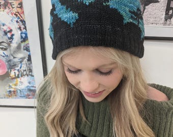 Hand-Knit Merino Wool Beanie - “Rowsdower”