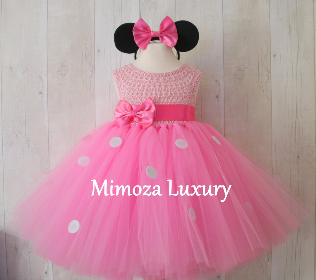 Pink Minnie Mouse Birthday Tutu Dress, Pink Minnie Mouse Costume - Etsy