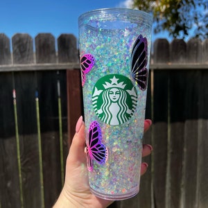 Starbucks Butterfly Snow Globe Tumbler
