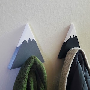 Mountain Coat Hook - Changeable Mountain Wall Decoration for Nursery, Kids Room or Cabin - Nature Mountain Peak Wall Hook