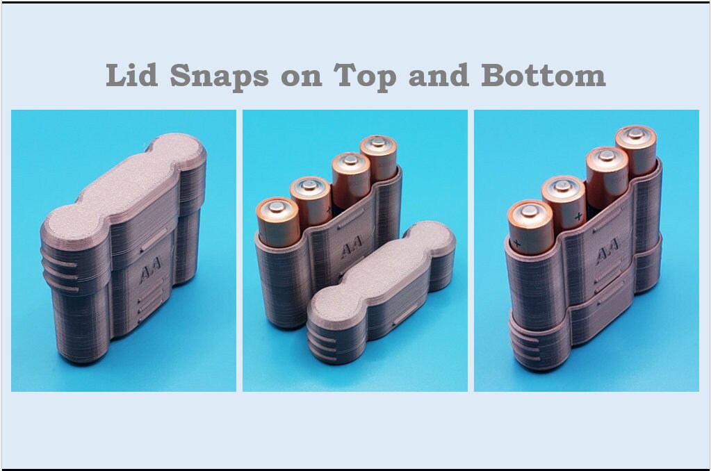 AA & AAA Battery Case Aa Battery Storage Aaa Battery Etsy