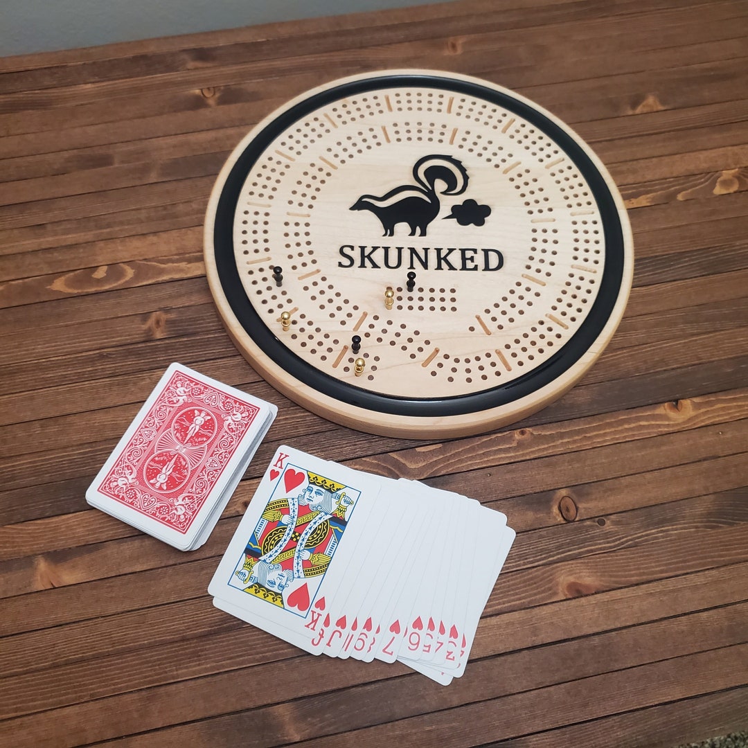 Funny skunked Cribbage Board High Quality Epoxy Cribbage Board Luxury