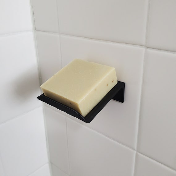Simple Soap Dish for Square Soap Compare to Dr. Squatch Soap Saver Adhesive  Soap Holder for Shower 