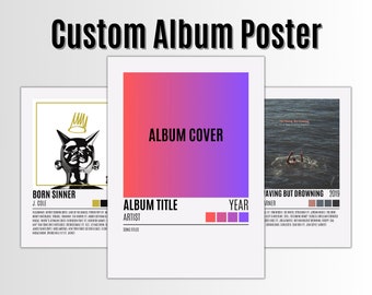 Custom Album Poster | Music posters | Album Cover Print | Choose your Favourite Album | Album Cover Wall Art | A2 A3 A4 | DIGITAL DOWNLOAD