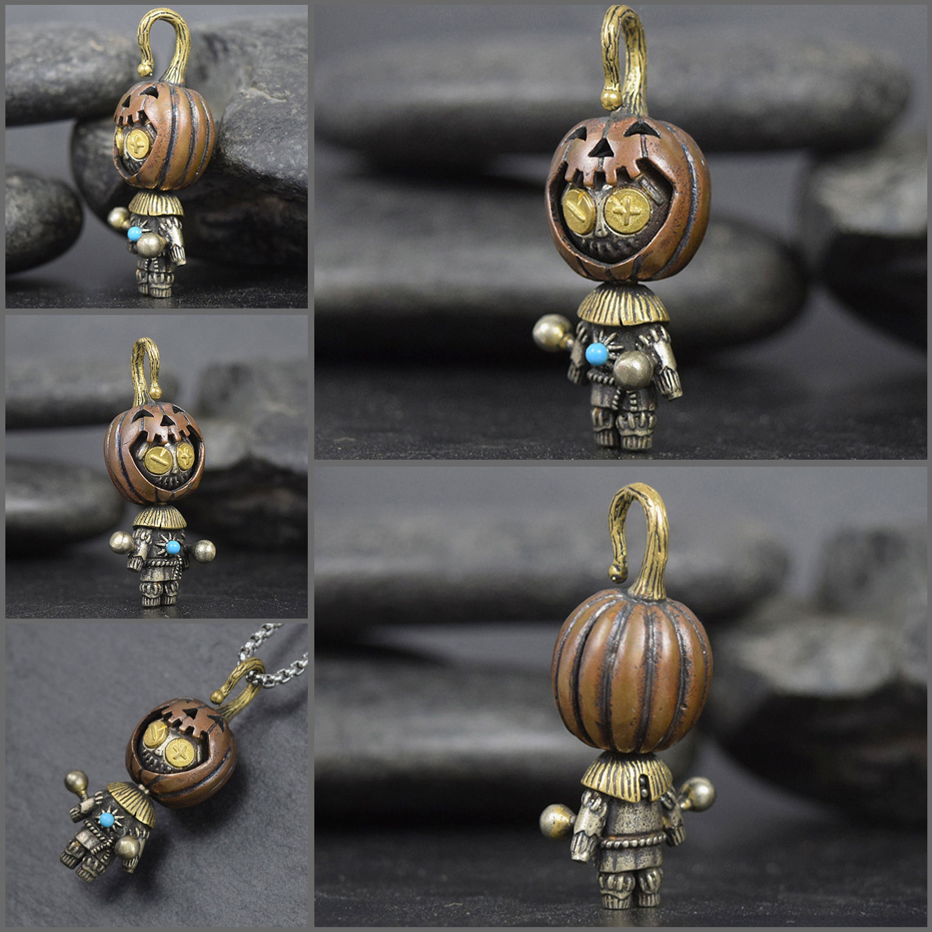 Steampunk Old School hippie Vintage Punmpkin Monster pendant, Halloween decor vintage, room decor aesthetic vintage,