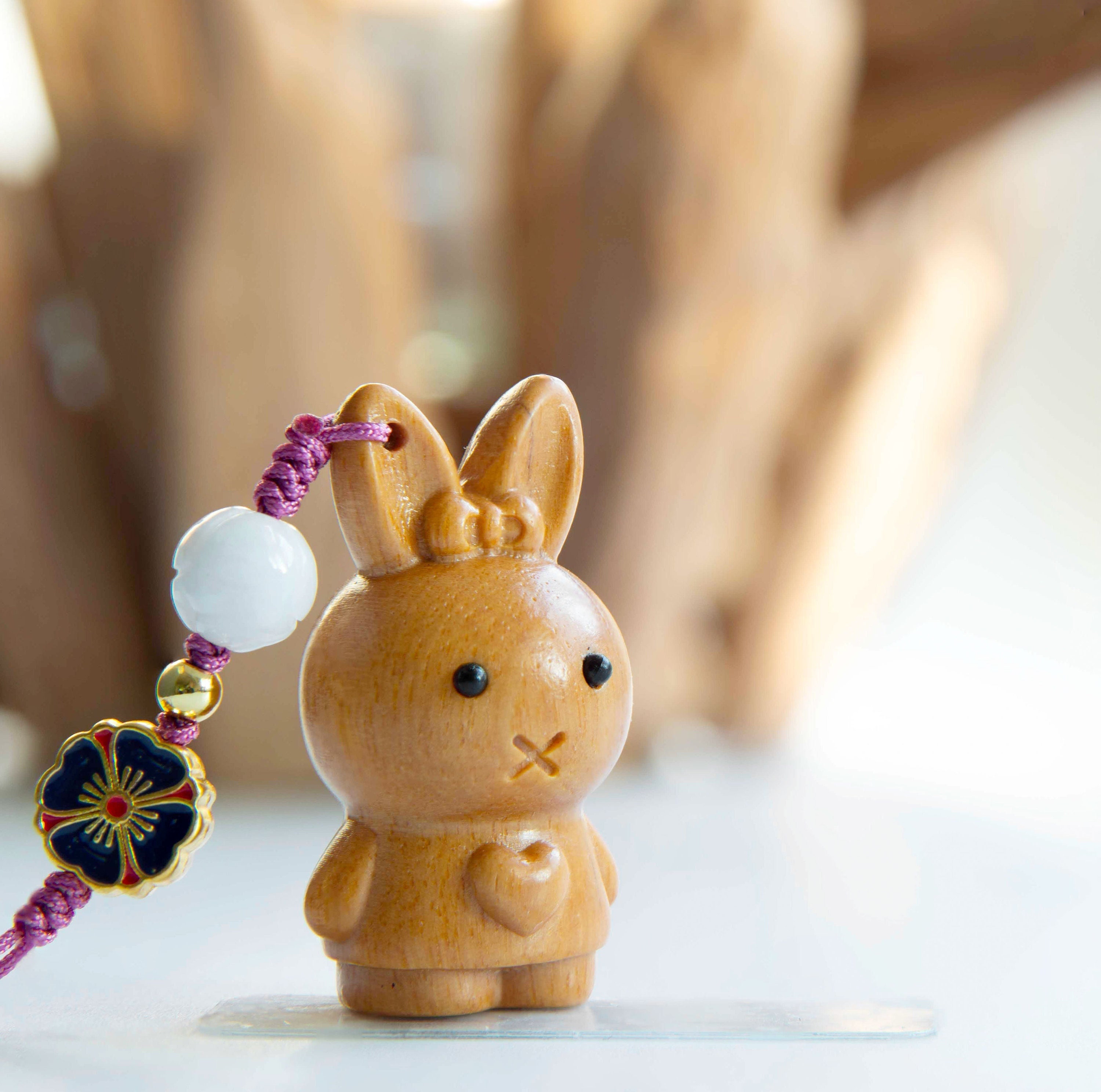 Buy Designer Style Bunny Keychain & Handmade Gift Pouch Online in India 