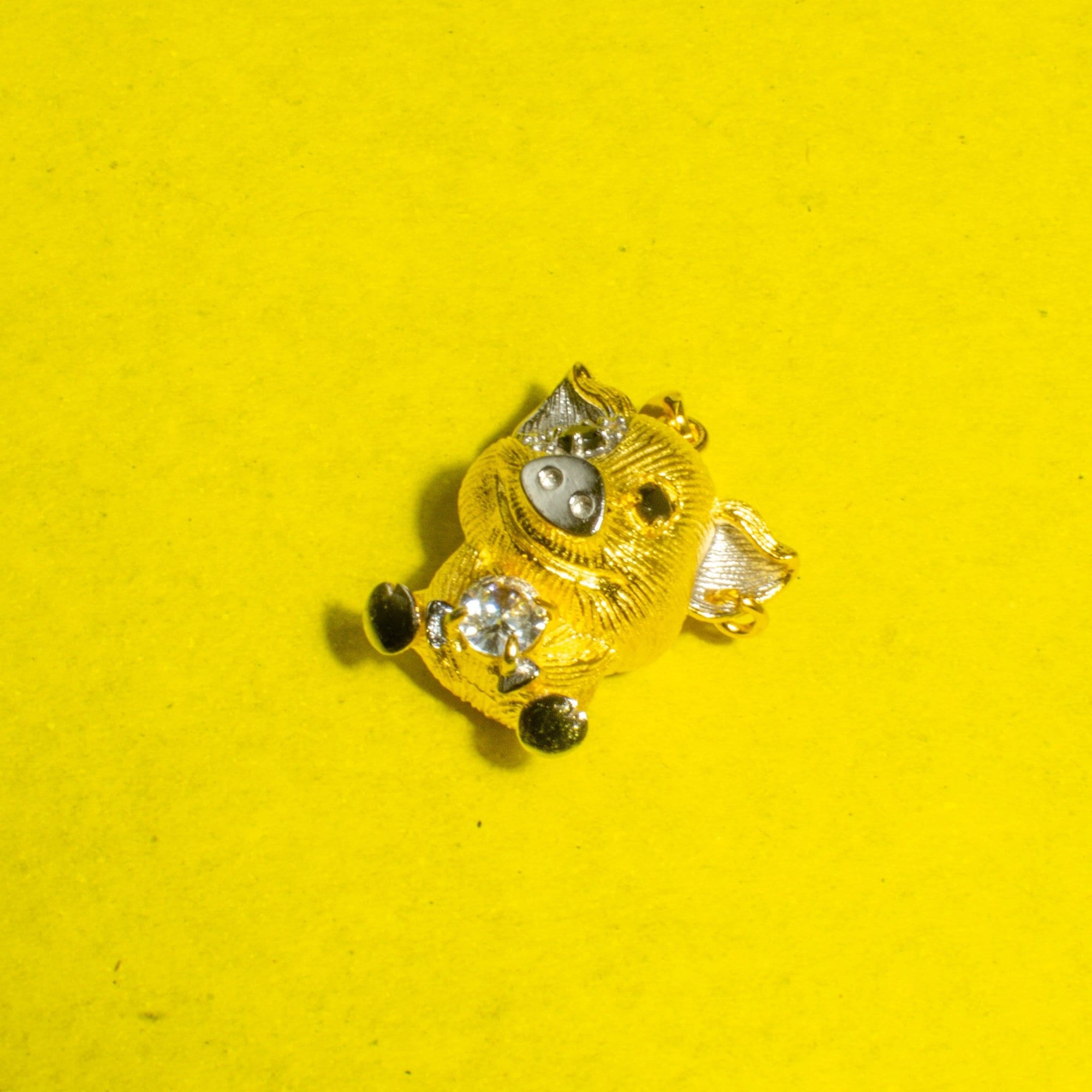 S925 Kawaii Shiny Piggy Anhänger, Vintage niedliche handgemachte Schweinchen Anhänger Schwein Schmuck Tier Anhänger Schweinchen Charm