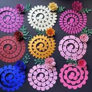 Gerollte Blume SVG, 3D-Blume SVG, gerollte Blume SVG, Papierblume, digitaler Download