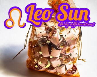 Leo Sun Affirmations- 62 Daily Positive Mindful Affirmations, Zodiac Birthday Gift for Astrology Lover, Self-Care Gift, Indie Oracle Deck