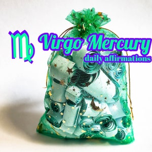 Virgo Mercury Affirmations- 62 Daily Positive Affirmations, Zodiac Birthday Gift for Astrology Lover, Self-Care Gift, Indie Oracle Deck