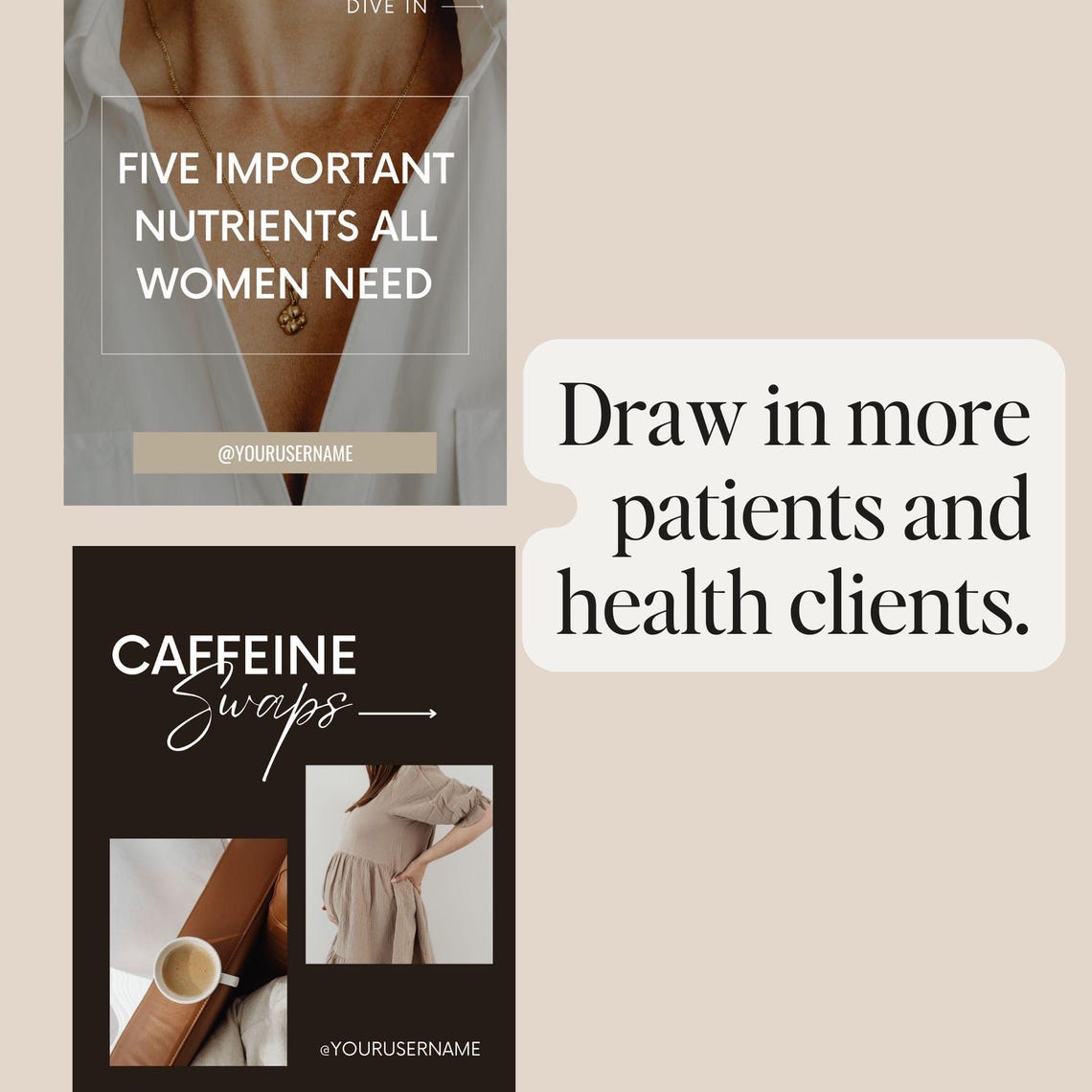 Health & Wellness Instagram Carousel Templates for Canva (digital ...