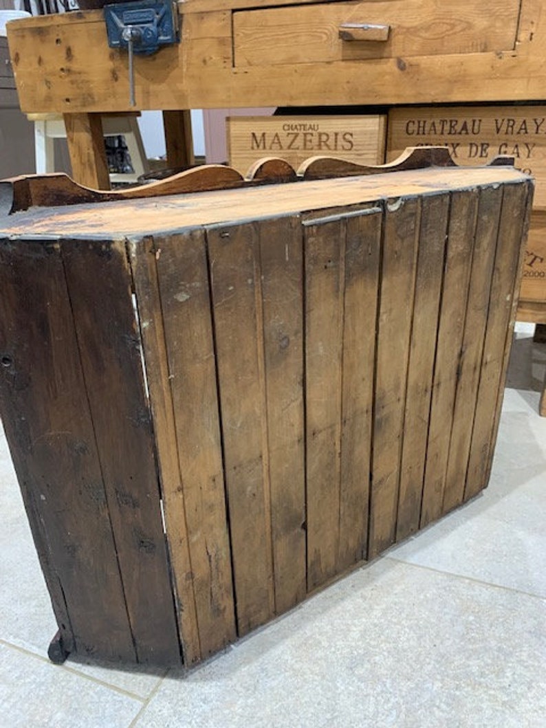 Unusual Vintage Rustic Pine Shelf Unit Etsy UK