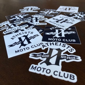 Vinyl Sticker 3-pack - Atheists Moto Club