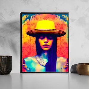 Woman Abstract Digital Print, Woman Abstract Art, Abstract Wall Art, Colorful Wall Art, Digital Print, Woman poster
