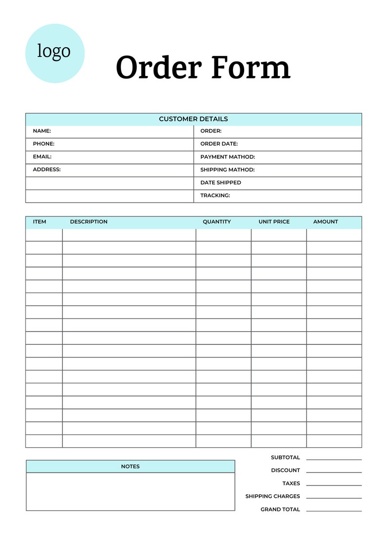 Reseller Spreadsheet Business Spreadhseet Order Form Template for ...