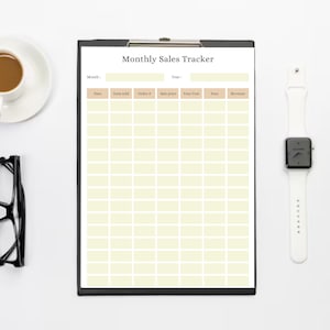 Digital sales tracker for entrepreneurs and etsy sellers digital business tracker expense tracker financial tracker