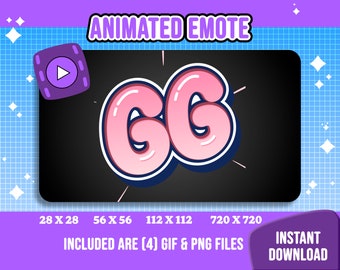 Animated GG Emote for Twitch Stream (Instant Download)