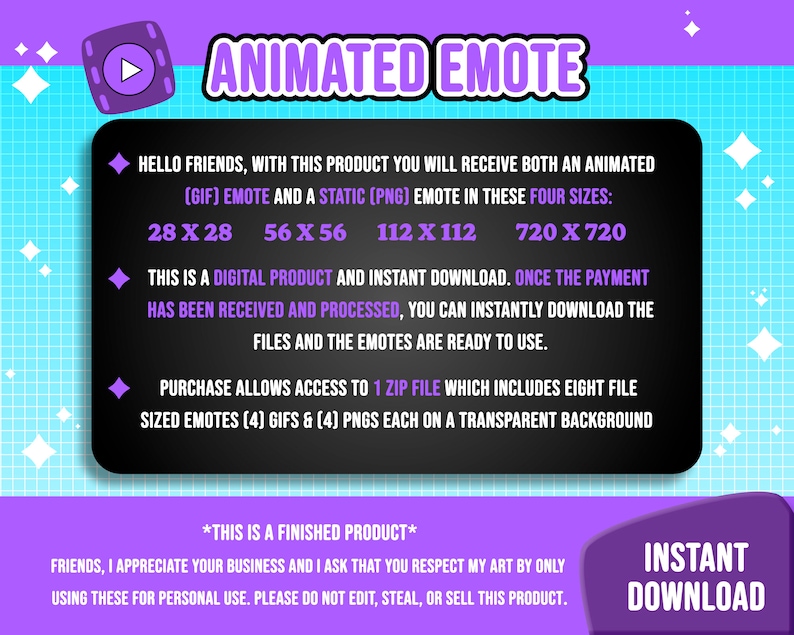 Animated THICC Text Emote / Static & Animated Twitch Emote