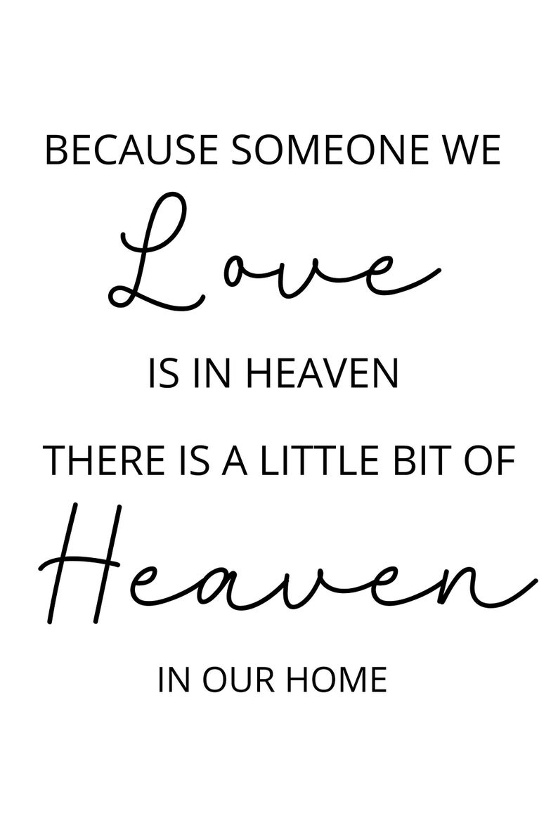 Becasue Someone We Love is in Heaven Download, Instant Download - Etsy