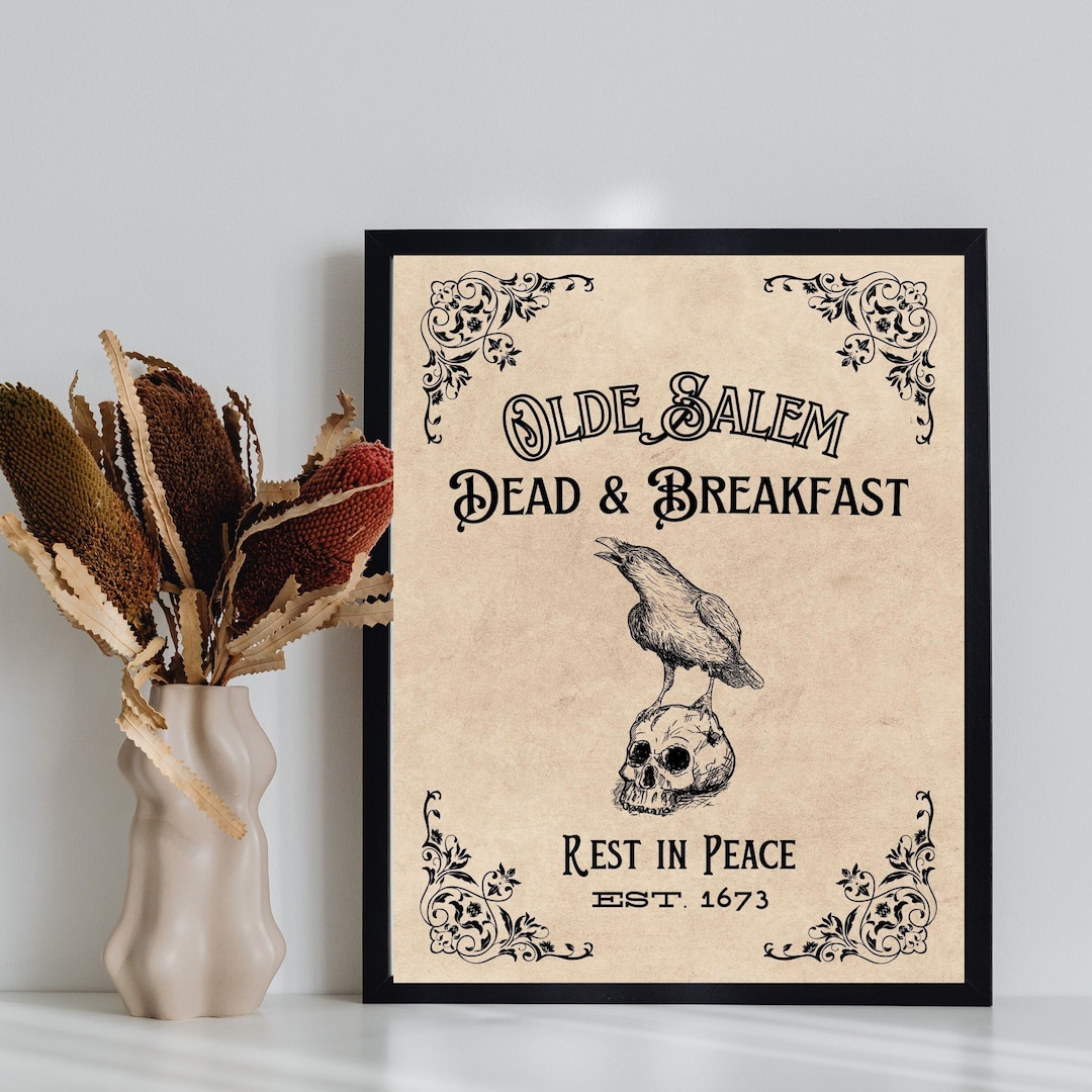 Olde Salem Dead & Breakfast Instant Download Halloween Etsy
