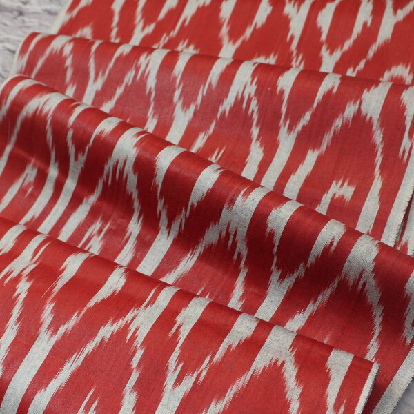 Red Ikat Fabric - Etsy