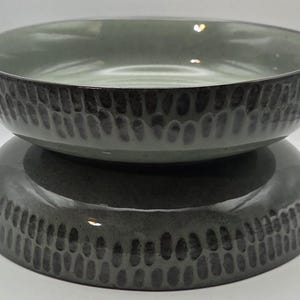 Juego de 2 cuencos de gres con esmalte reactivo Kirkland Signature, color verde, 20 cm (8 pulgadas)