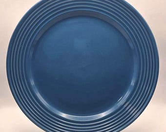 Zestaw 9 talerzy obiadowych Royal Norfolk Blue Stoneware | Talerze żebrowane o średnicy 10,75 cala