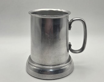 Carriage House Pewter Glass Bottom Tankard Vintage Beer Mug Barware