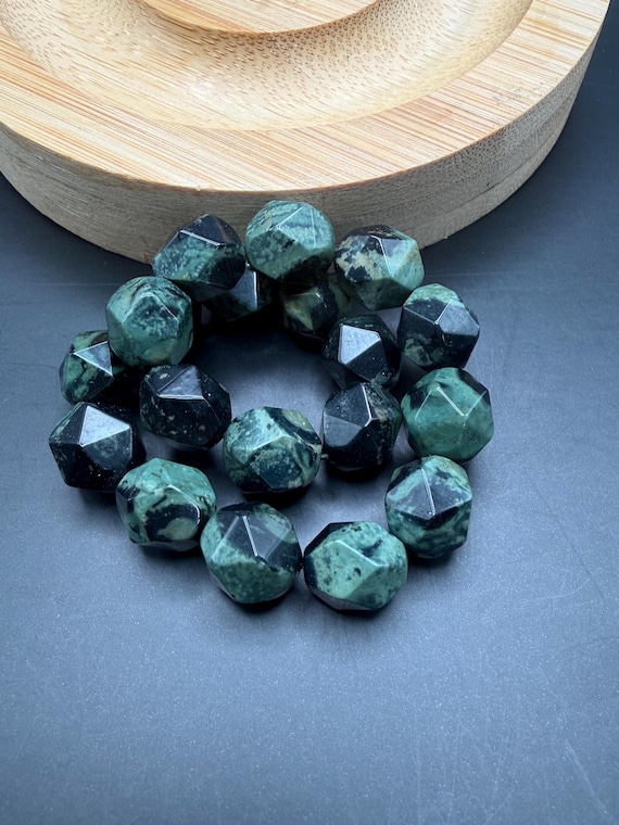 Faceted Kambaba Jasper 10mm Bracelet