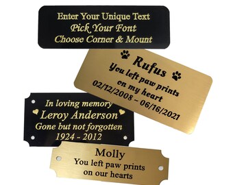 MAIL BOX TROPHY PICTURE  TAG PLATE LABEL  YOU CHOOSE YOUR COLOR 