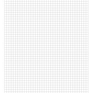 May include: A white sheet of graph paper with a grid pattern. The grid is made up of small squares.
