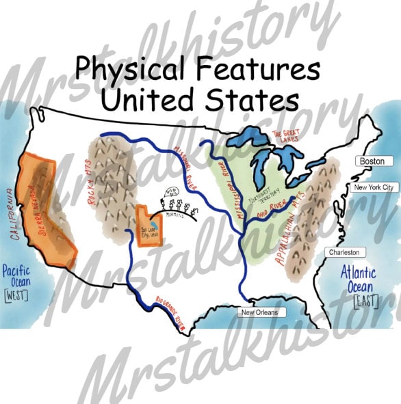 Physical Features Of United States STAAR Map U S History American Il Fullxfull.6011148843 Cfyr 