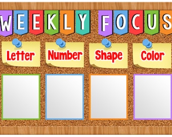 Weekly focus, Days of the Week, Elementary, Posters, Learning, Preschool, posters, school, anchor charts, Kindergarten, digital download
