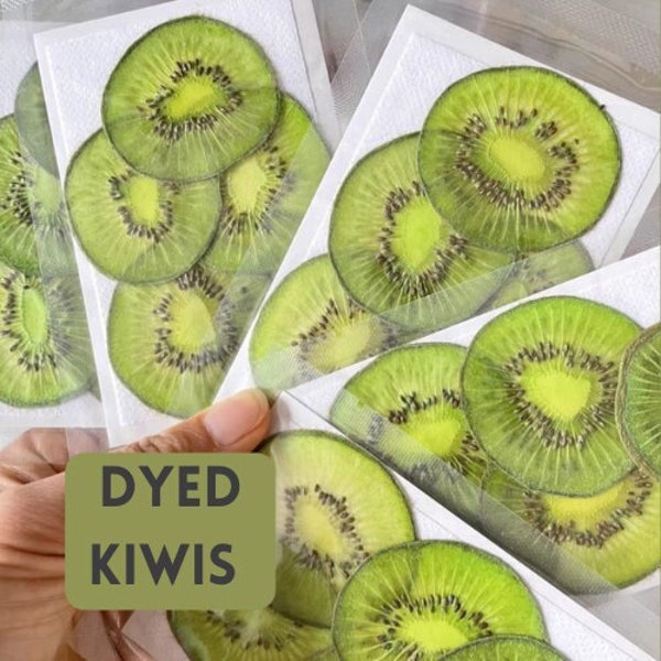 Kiwis pressés séchés ; Kiwi; Fruits pressés séchés pour résine/artisanat d'art/bricolage/bijoux/époxy