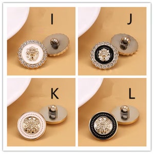 10 pièces, boutons de manteau haute couture, boutons vintage en perles et strass, boutons rétro, accessoires vestimentaires, boutons 18-25 mm, boutons en nacre en gros image 8