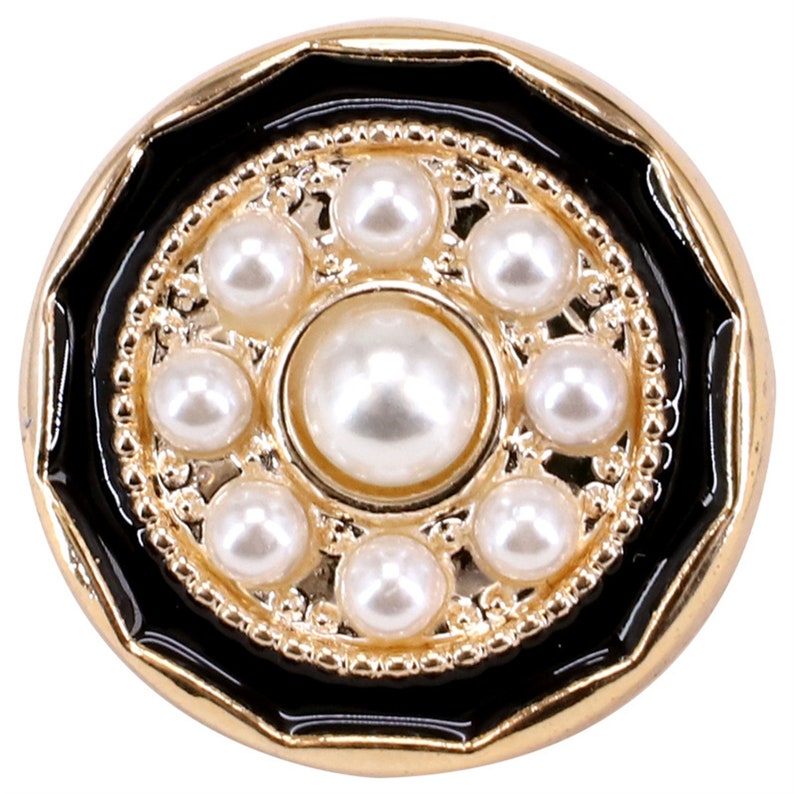 10 pièces, boutons de manteau haute couture, boutons vintage en perles et strass, boutons rétro, accessoires vestimentaires, boutons 18-25 mm, boutons en nacre en gros image 5