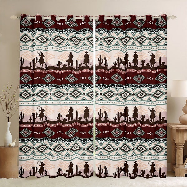 Cowboy Curtains Etsy