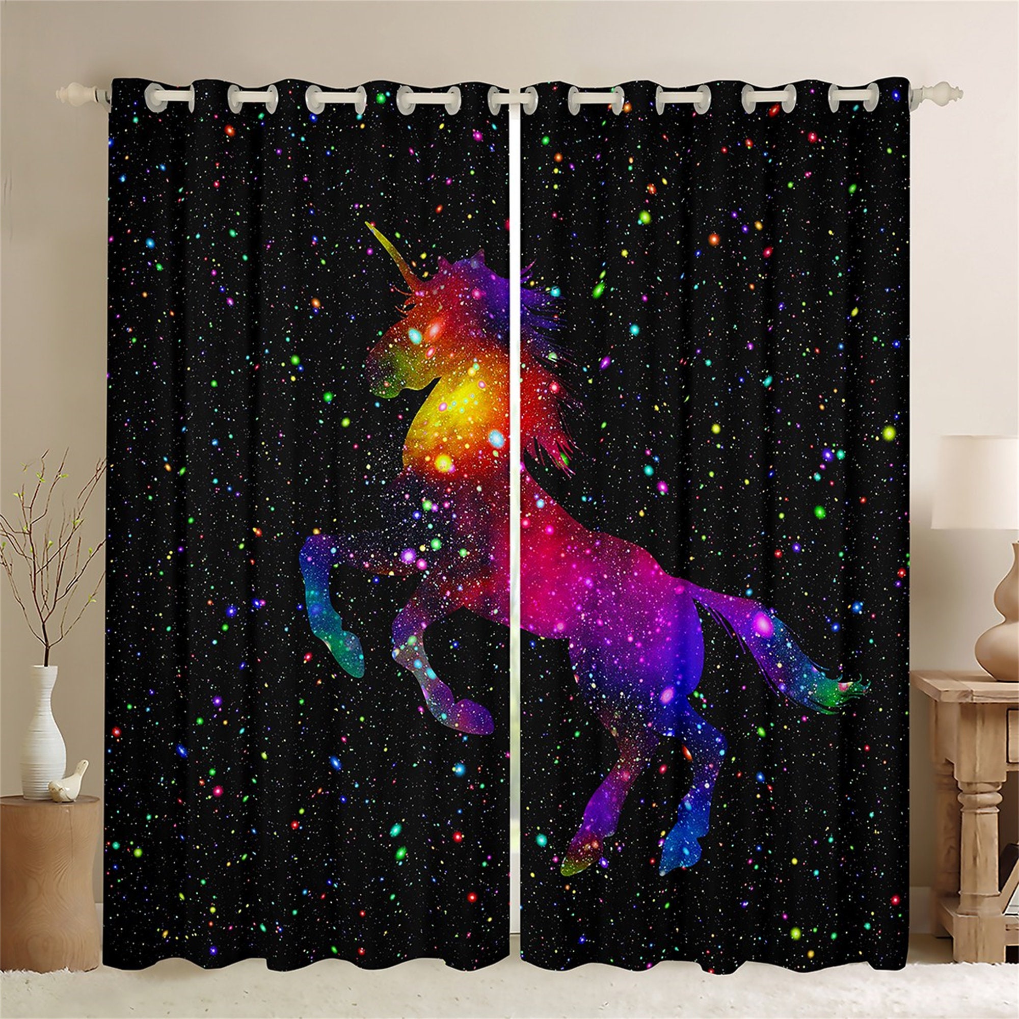 Pokiberry Pastel Rainbow Unicorn Galaxy Moon Shooting Stars 