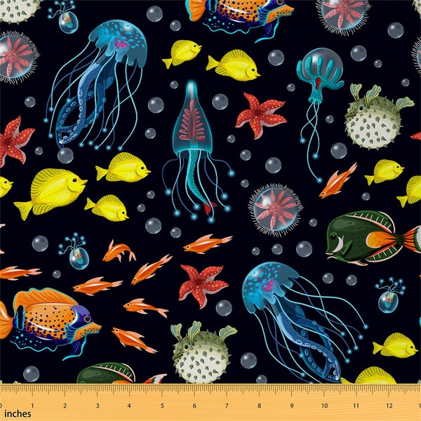 Jellyfish Fabric Etsy