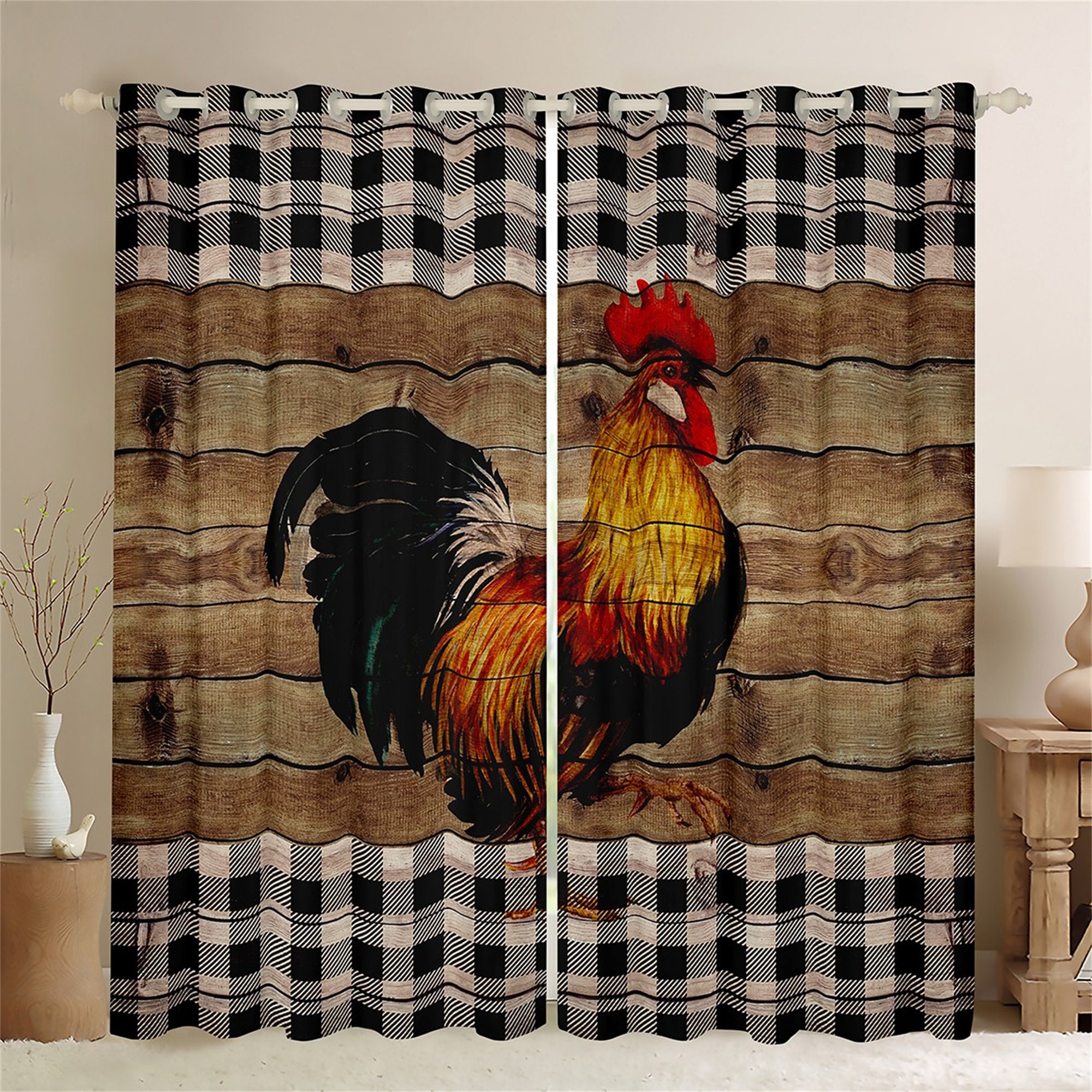 Rooster kitchen curtains deals