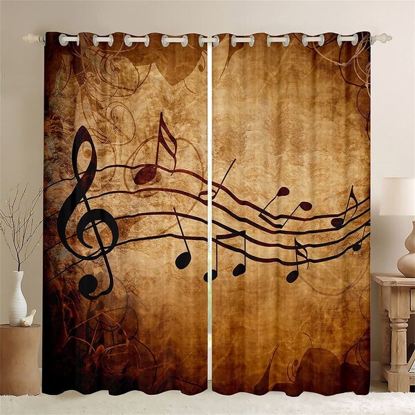 Music Theme Curtains Etsy