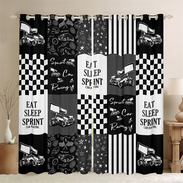 Racing Car Curtain Etsy