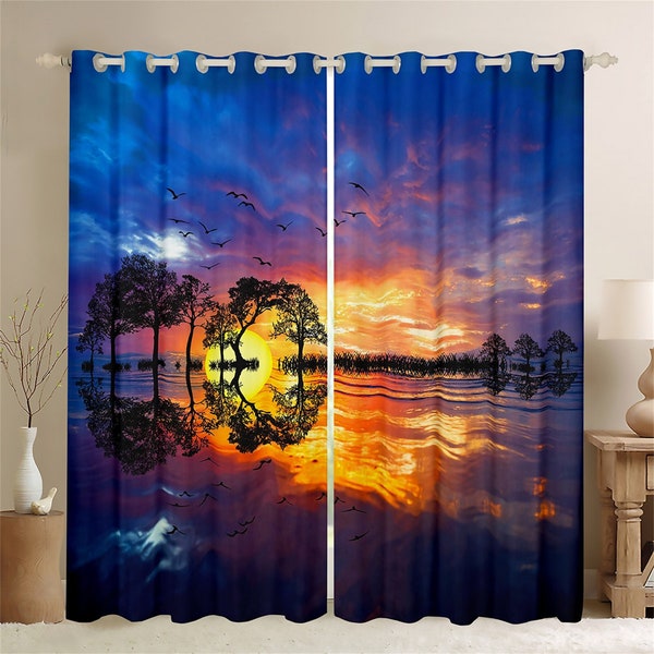 Nature Window Curtains Etsy