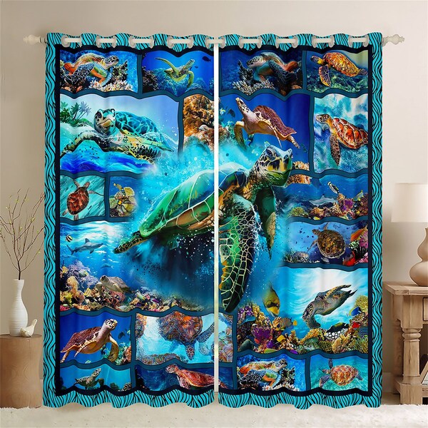 Bathroom Window Curtains Sea Theme Etsy